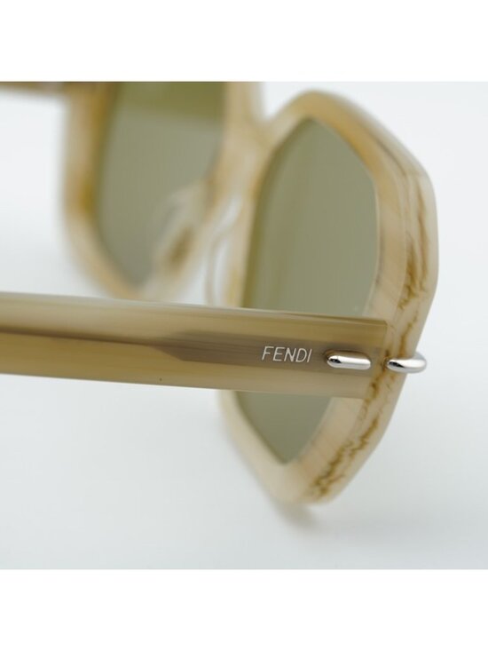 Fendi FE40173I 60Q Sunglasses Shiny Brown Square Frame,Brown Silver Mirror Lense main image 6